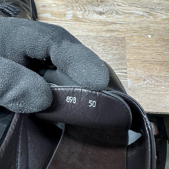 Gatsby Black Leather Derby Orthopedic Lace Up Shoe Men's Size EU 50 - Picture 5 of 6